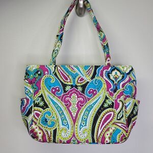 Vera Bradley "Bella Paisley" Double Strap Bag Silk